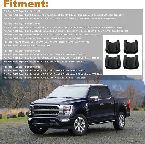 عازل زنبركي للتعليق الخلفي مزود ببطانة ممتصة للصدمات متوافقة مع Ford F-Super Duty Truck F-350 Chassis Cab 1992-2025 E8TZ-5A978-A E8TZ5A978A (4) in Kuwait