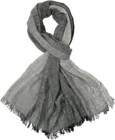 Men Cotton Linen Scarf Wrap Warmth Shawls Soft Long Neckerchief Patchwork Scarves in Saudi Arabia