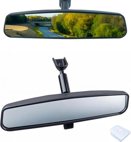 10.5" Interior Rear View Mirror, Universal Rearview Mirror Compatible with Toyota Chevrolet Ford Nissan Honda Civic Accord Jeep Subaru Hyundai Kia Mazda Buick and More Car Rear View Mirrors in Kuwait