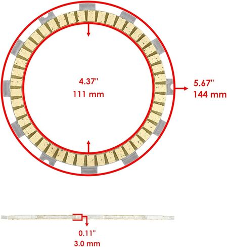 استبدال ل 2011-2015 لكاواساكي نينجا 1000 ZX1000 مخلب الاحتكاك ألواح فولاذية مجموعات ربط السيراميك الارضي Mod-C26C-40047 in Kuwait