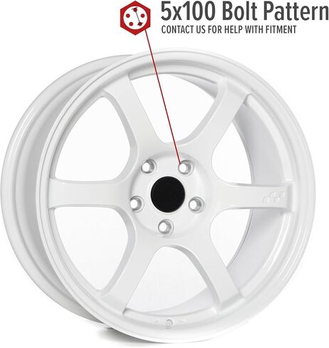 Circuit Performance CSF1 18x9.5 Gloss White 5x100 [+38mm] 57DR Style Compatible with Subaru WRX BRZ FRS GT86 etc in Saudi Arabia
