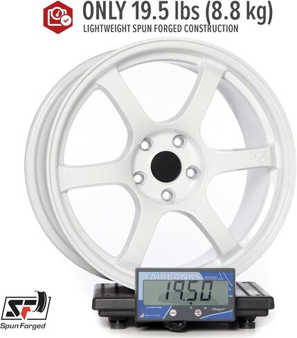 Circuit Performance CSF1 18x9.5 Gloss White 5x100 [+38mm] 57DR Style Compatible with Subaru WRX BRZ FRS GT86 etc in Saudi Arabia