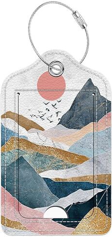 Luggage Tags,90s Retro Cassette Tape Design, Double-Sided Privacy Cover ID Labels with Stainless Steel Loop and Address Card for Travel Bag Suitcase in Saudi Arabia
