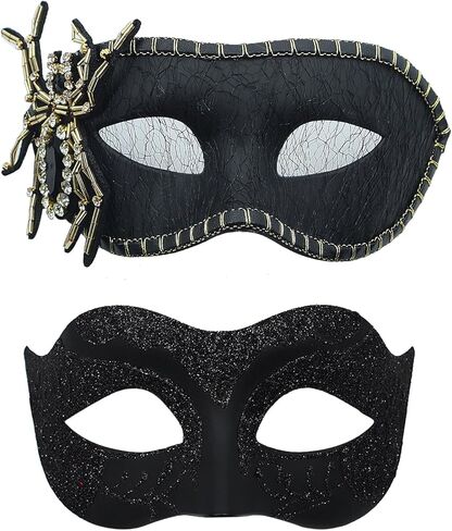 Masquerade Mask for Women Men Couple Venetian Halloween Masks for Mardi Gras Costume Party Prom Ball in Saudi Arabia