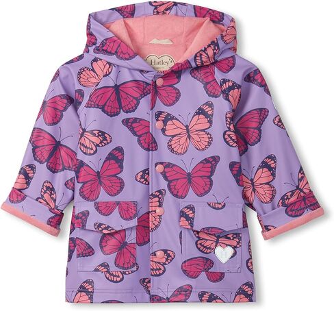 Hatley Girls' Color Changing Button-up Printed Rain Jacket in Saudi Arabia