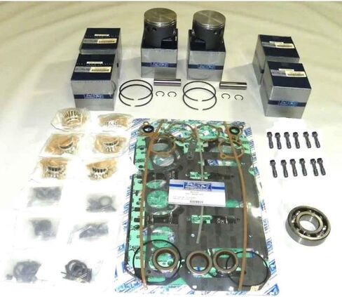 Rareelectrical New .015 Over 3.390" Powerhead Rebuild Kit Compatible With Mercury 6 Cyl 3.375 Bore 2.4L 225Hp 1980-1981 Mariner Models By Part Numbers 100-10-115 in Saudi Arabia