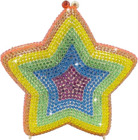 Novelty 3D Star Shape Women Crystal Clutch Evening Bag Party Prom Dinner Rhinestone Clutch Purses and Handbags,Mini in Saudi Arabia