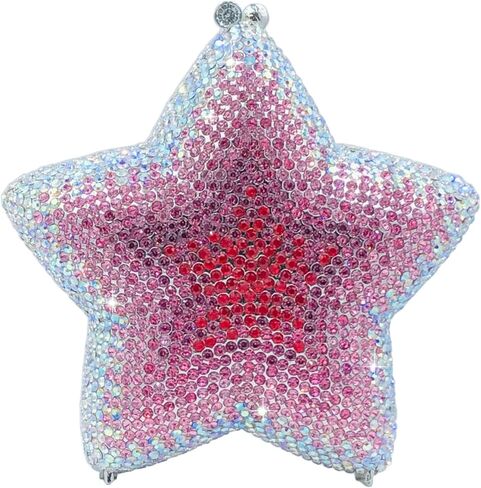 Novelty 3D Star Shape Women Crystal Clutch Evening Bag Party Prom Dinner Rhinestone Clutch Purses and Handbags,Mini in Saudi Arabia