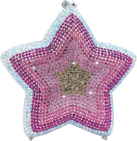 Novelty 3D Star Shape Women Crystal Clutch Evening Bag Party Prom Dinner Rhinestone Clutch Purses and Handbags,Mini in Saudi Arabia