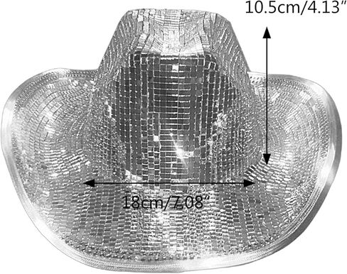 Hat Disco Balls Glitter Balls Cowboy DJs Disco Hat in Kuwait