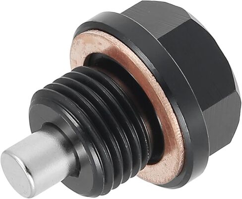 X AUTOHAUX 1 مجموعة عالمية M18x1.5 سيارة المغناطيسي النفط استنزاف المكونات حوض استنزاف النفط الجوز استنزاف الترباس المسمار مع 3 طوقا سبائك الألومنيوم الأسود in Kuwait