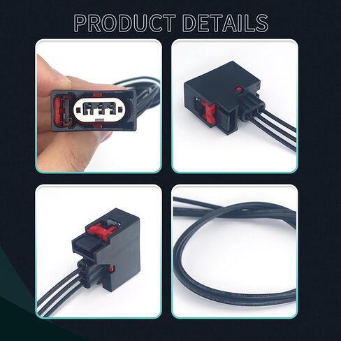 2 قطعة موصل ضوء إشارة الانعطاف الأمامي متوافق مع جيب رانجلر JK 2007-2018، 68065016AB مصباح إشارة الانعطاف الأمامي قابس سلك ضفيرة in Kuwait