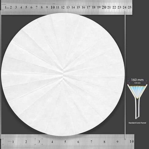 ورق فلتر مخدد مقاس 15 سم، مطوي مسبقًا (مطوي)، درجة نوعية 1 - تدفق متوسط ​​ZENPORE 150 مم (100 قرص) in Kuwait