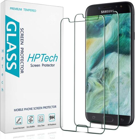 HPTech (عبوة من قطعتين) مصممة لهاتف Samsung Galaxy S21 FE 5G، واقي شاشة من الزجاج المقوى، يدعم قارئ بصمات الأصابع، مضاد للخدش، خالي من الفقاعات in Saudi Arabia