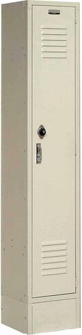Global Industrial Paramount Single Tier Locker with Lift Latch, Steel Construction, 12" W x 18" D x 78" H, 1 Door, Unassembled, Gray, Lock Sold Separately in Kuwait