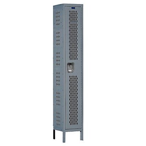 خزانة Hallowell U1588-1HDV-HG عالية التحمل ذات تهوية (HDV)، عرض 15 بوصة × عمق 18 بوصة × ارتفاع 78 بوصة، طبقة واحدة، عرض واحد، قابلة للأسفل، 725 رمادي in Kuwait