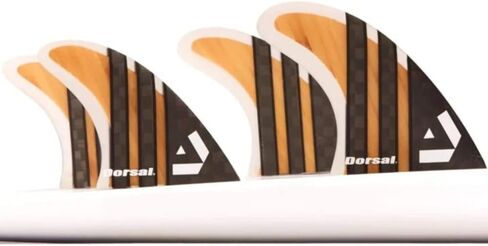 DORSAL Carbon Hexcore Quad Surfboard Fins (4) Honeycomb FUT Compatible Orange in Saudi Arabia