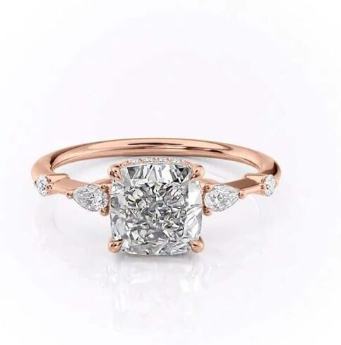 1–5 CT Colorless Lab-Created Moissanite Engagement Ring in 10K 14K 18K Solid Gold or 925 Sterling Silver Hidden Halo Wedding Ring for Christmas gift for Women(VVS-VVS1) in Saudi Arabia