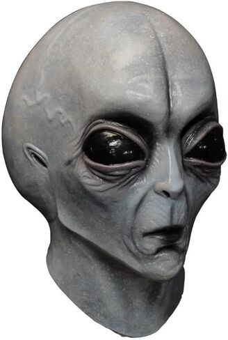 Realistic Alien Mask Latex Full Head Big Eyes Masks Costume for Adult Teens Halloween Cosplay Party Props Scary Party Decoration Novelty Headwear Outfit in Saudi Arabia