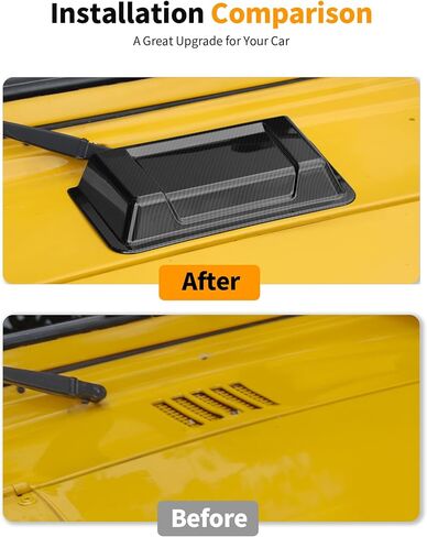 Hood Vent Hood Scoop Vent Cover for 1997-2017 Jeep Wrangler TJ JK Unlimited (Carbon Fiber) in Saudi Arabia