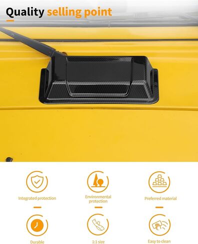 Hood Vent Hood Scoop Vent Cover for 1997-2017 Jeep Wrangler TJ JK Unlimited (Carbon Fiber) in Saudi Arabia