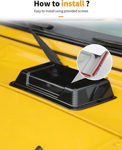 Hood Vent Hood Scoop Vent Cover for 1997-2017 Jeep Wrangler TJ JK Unlimited (Carbon Fiber) in Saudi Arabia