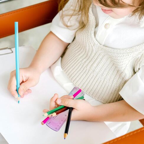 2 Pcs Flexible Ruler, 6 Inch Bendable Ruler for Kids, Soft Plastic Ruler, Kids Ruler for School, Gradient Colored Flex Ruler, Soft Ruler for Kids, Students Classroom with Centimeter and Inch in Saudi Arabia
