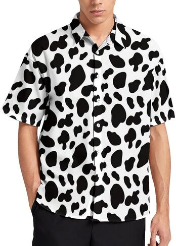 قمصان هاواي للرجال - قميص شاطئ صيفي كاجوال بأكمام قصيرة وخفيف الوزن ومقاوم للتجاعيد وأزرار سفلية in Kuwait