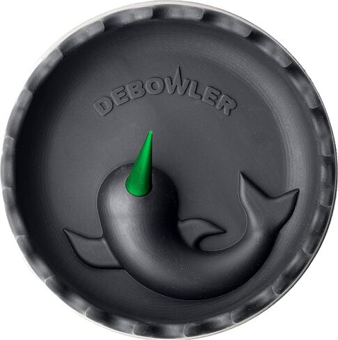 Debowler Narwhal Silicone Ashtray - Large - with Billet Aluminum Spike, Black with Green Poker - Catches Debris in Heat Resistant Tray - Dishwasher Safe in Saudi Arabia