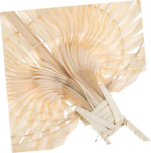 PRETYZOOM Hand-woven Vietnamese Cattail Leaf Fan Natural Raffia Decorative Folding Fan Handheld Chinese Style Summer in Saudi Arabia