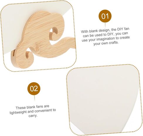 Uonlytech Lacquer Fan Kit Handheld Blank Paper Fan for Weddings Custom Crafting and Unique for Guests Family and Friends for Relaxation and Creativity in Saudi Arabia