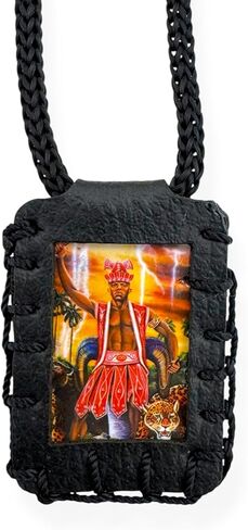 Orisha Chango Macho Shango Black Scapular Necklace Escapulario Negro Collar Santeria Yoruba in Saudi Arabia