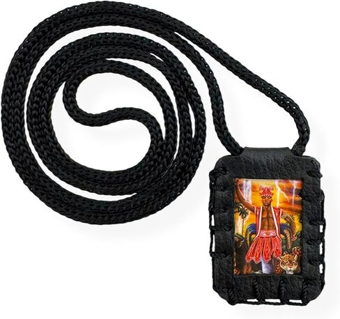 Orisha Chango Macho Shango Black Scapular Necklace Escapulario Negro Collar Santeria Yoruba in Saudi Arabia