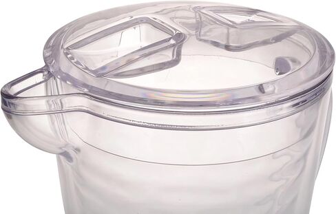 2.5 Quart Double Wall Clear Acrylic Pitcher - BPA Free Food Grade, Shatterproof for Home Party Dining, Kitchen Essential in Saudi Arabia