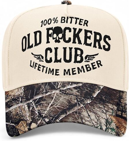 Bitter Old Club Lifetime Member Hat | Funny Premium Adjustable Snapback Baseball Vintage Trucker Hats for Men & Women in Saudi Arabia