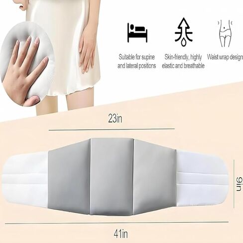 دعم أسفل الظهر - وسادة خصر مريحة لتخفيف آلام الظهر ومحاذاة العمود الفقري، حزام قابل للتعديل، إسفنج ذو ذاكرة مسامي للمكتب والنوم. in Kuwait