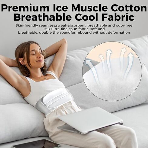 دعم أسفل الظهر - وسادة خصر مريحة لتخفيف آلام الظهر ومحاذاة العمود الفقري، حزام قابل للتعديل، إسفنج ذو ذاكرة مسامي للمكتب والنوم. in Kuwait