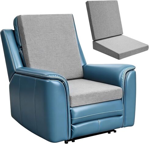 وسائد مقعد من الفوم مع مسند ظهر لكبار السن للجلوس لفترة طويلة مقاس 20 × 20 بوصة من الفوم عالي الكثافة غير قابل للانزلاق مع دعم خلفي من قطعتين in Kuwait