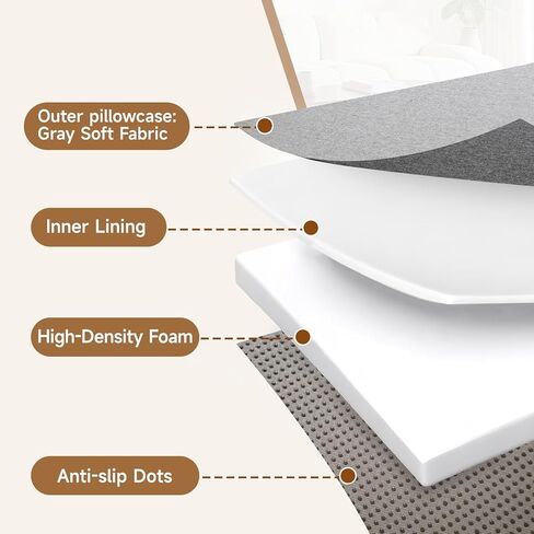 وسائد مقعد من الفوم مع مسند ظهر لكبار السن للجلوس لفترة طويلة مقاس 20 × 20 بوصة من الفوم عالي الكثافة غير قابل للانزلاق مع دعم خلفي من قطعتين in Kuwait