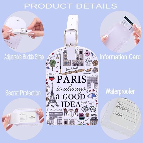 Paris is Always a Good Idea Gift France Trip Gift Travel Lover Arch of Triumph Vacation Travel Luggage Tag (Paris tag) in Saudi Arabia