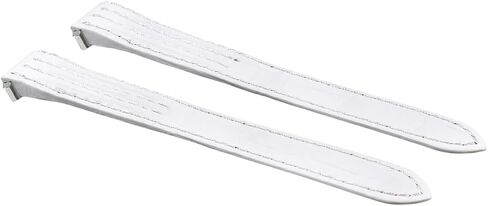 Ewatchparts حزام ساعة جلدي 15 ملم متوافق مع ليدي كارتييه رودستر 2675 2723 كويك ري وايت in Kuwait