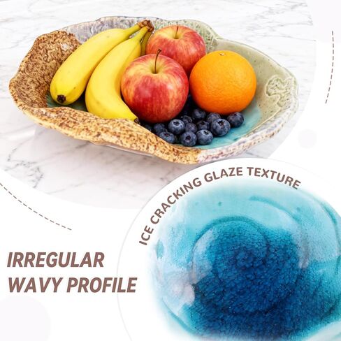 Fruit Bowl,12" Decorative Bowl,Ceramic Christmas Bowl,Jewelry and Key Holder for Modern Farmhouse Décor,Room Decor,Entryway Decor Bowls in Saudi Arabia