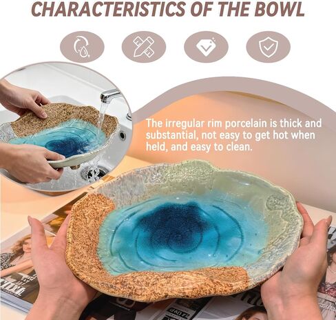 Fruit Bowl,12" Decorative Bowl,Ceramic Christmas Bowl,Jewelry and Key Holder for Modern Farmhouse Décor,Room Decor,Entryway Decor Bowls in Saudi Arabia