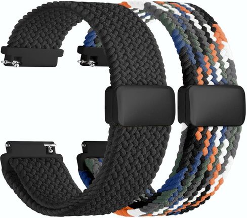Fullmosa Magnetic Watch Braided Bravide Bands - 20mm 22mm Quick Freeg Breedband ، حلقة منفردة نايلون ممتدة متوافقة مع الساعات التقليدية والذكية للرجال نساء in Saudi Arabia