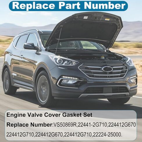 مجموعة حشية غطاء الصمام VS50869R - بديل مباشر لـ 22441-2G710 - متوافق مع محرك 2011-2016 Hyundai Sonata Santa Fe Tucson & Kia Optima Sorento 2.0L 2.4L L4 in Kuwait