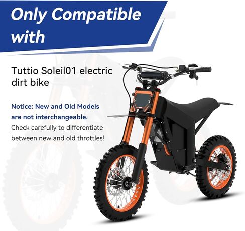 48V Ebike Throttle with M Button Key Replacement for Tuttio Soleil01 Electric Dirt Bike Tutto E Bike, Throttle Grips Kit with LED Display for Tutti Soleil 01 E Bike Motorcycle Accessories in Saudi Arabia