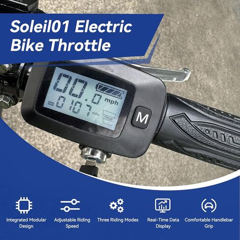 48V Ebike Throttle with M Button Key Replacement for Tuttio Soleil01 Electric Dirt Bike Tutto E Bike, Throttle Grips Kit with LED Display for Tutti Soleil 01 E Bike Motorcycle Accessories in Saudi Arabia