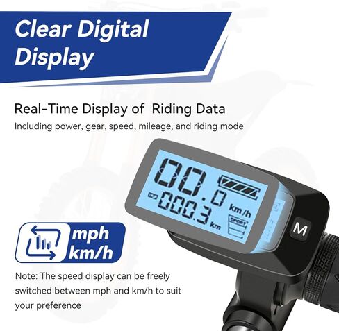 48V Ebike Throttle with M Button Key Replacement for Tuttio Soleil01 Electric Dirt Bike Tutto E Bike, Throttle Grips Kit with LED Display for Tutti Soleil 01 E Bike Motorcycle Accessories in Saudi Arabia