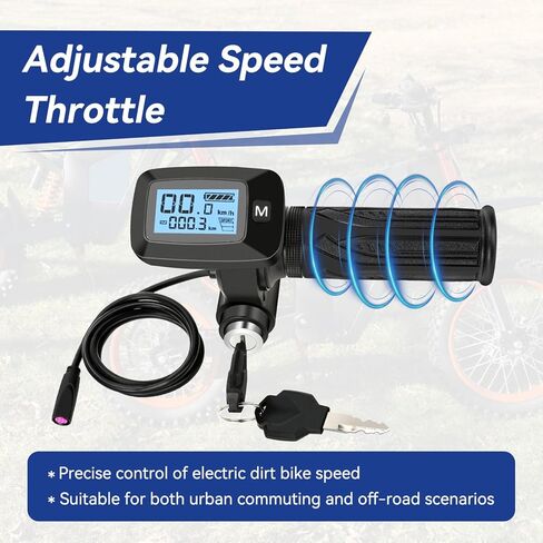 48V Ebike Throttle with M Button Key Replacement for Tuttio Soleil01 Electric Dirt Bike Tutto E Bike, Throttle Grips Kit with LED Display for Tutti Soleil 01 E Bike Motorcycle Accessories in Saudi Arabia