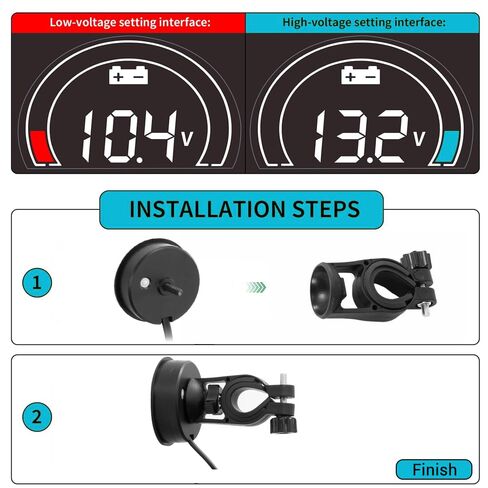 بطارية مراقبة الجهد متر 12 فولت 24 فولت 48 فولت 60 فولت 72 فولت 84 فولت ، متر مؤشر قياس الوقود البطارية ، جهاز اختبار البطارية لعربة الغولف ، المقود جبل in Kuwait
